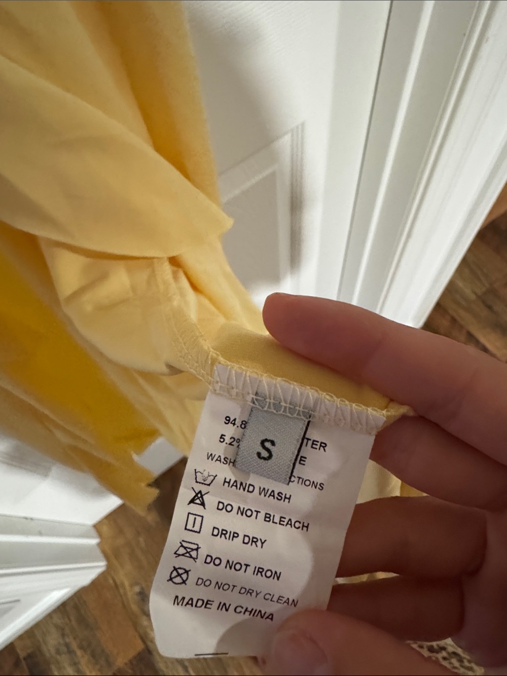 Amazon Yellow V-Neck Ruffle-Hem Maxi Dress - Picture 2 of 3